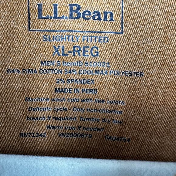 L.L. Bean Men's Shirt Allagash Henley Snap Pullover Coolmax Dark Mustard Sz XL - Picture 8 of 9